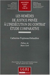 Image of les remedes de justice privee a l'inexecution du contrat