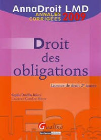 Annadroit LMD 2009 : droit des obligations licence de droit 2 année