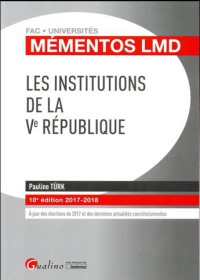 Image of Memontos lmd -les institutions de la v Republique