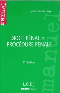 Manuel, droit penal et procedure penale 20 ed