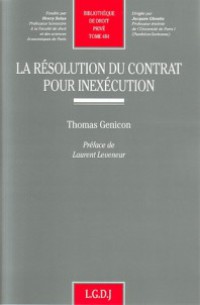 La résolution du contrat pour inexécution